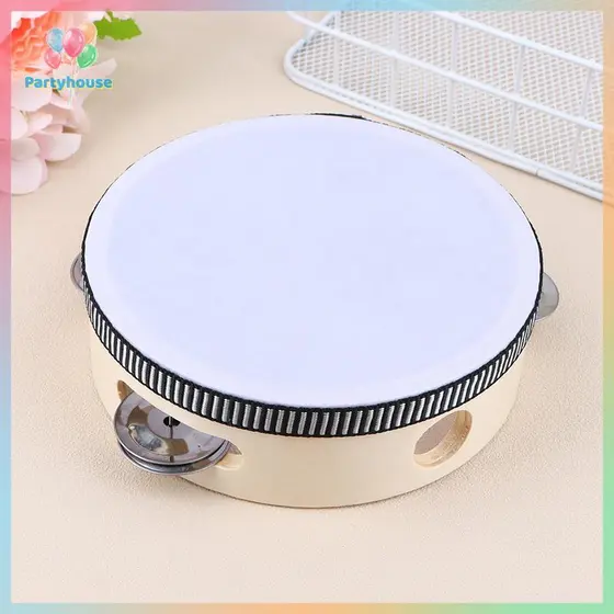 UTZN > 1Pc 15cm Tambor Pandeiro De Madeira Crianças Portátil Instrumentos Musicais De Percussão Brinquedos Para Educativ