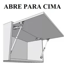 Pistão a Gás Amortecedor Porta De Armário Diversos abertura para cima 120N Moveis - 12kg