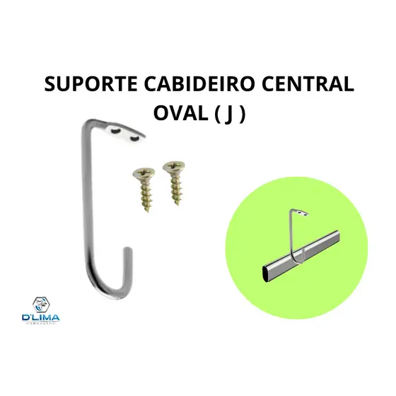 Suporte Cabideiro Central J Aereo Oval Oblongo Guarda Roupa Moveis
