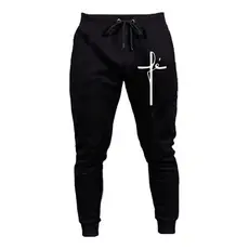 Calça Moletom Slim Fé Religioso Ótima Qualidade
