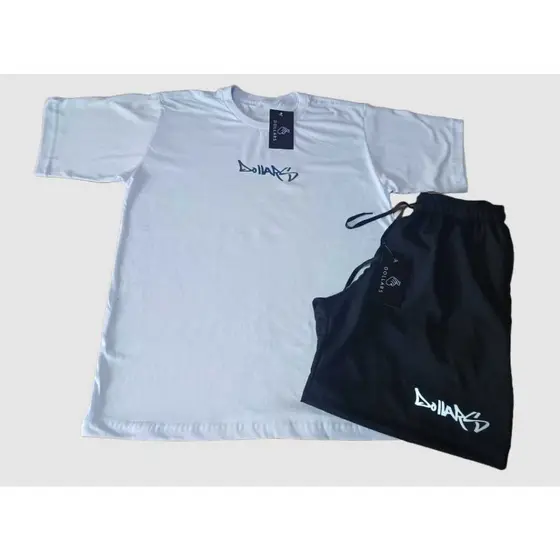 CAMISETA E SHORTS TACTEL DOLLARS PRAIA VERÃO SKATE SURF ELASTANO LANÇAMENTO