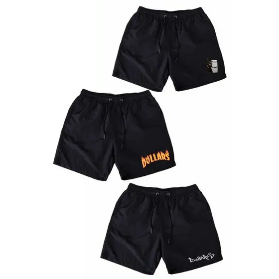 KIT 3 SHORTS BERMUDA TACTEL ELASTANO PRAIA VERÃO OFERTA