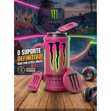 Caneca Porta Lata Energético com Tampa + Abridor Integrado – Estilo Monster, Copo térmico com tampa