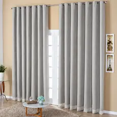 Cortina Luxo Voil Gaze De Linho Com Forro Blackout 5,00x2,80 Sala/Quarto