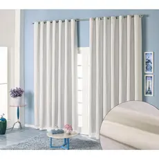 Cortina Luxo Voil Gaze De Linho Com Forro Blackout 3,00x2,80 Sala E Quarto