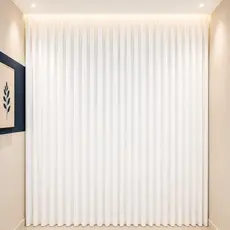 Cortina De Voil Com Forro Microfibra 6,00x2,50 Com Ilhós Sala E Quarto Várias Cores