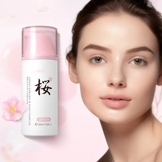 LAIKOU Japão Sakura Niacinamida Soro Apertar Poros Até Tom De Pele Linhas Finas Lisas 30ml