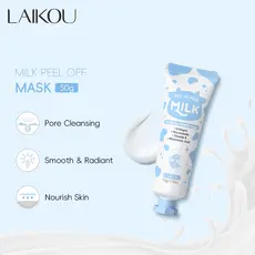 Máscara Peel-Off De Leite LAIKOU Com Colágeno E Niacinamida – Limpeza Profunda De Poros , Iluminadora Hidratante Para Pe