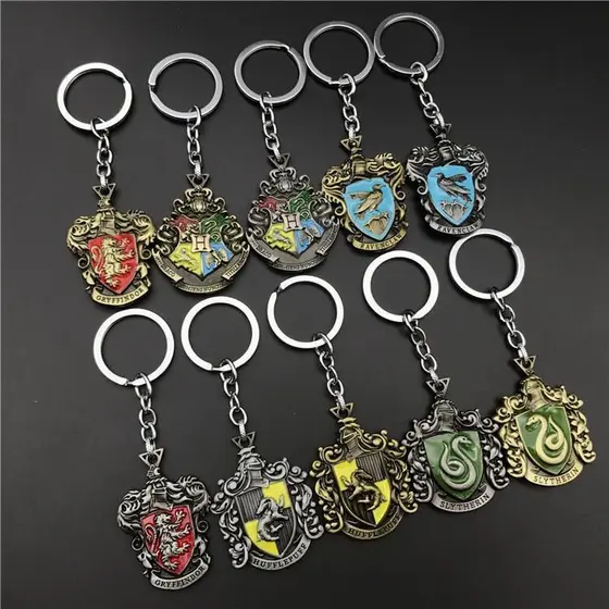 Filme HP Chaveiro Universitário Crachá Pingente Metal Homens Carro Mulheres Bolsa Acessórios Presente