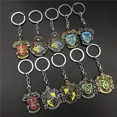 Filme HP Chaveiro Universitário Crachá Pingente Metal Homens Carro Mulheres Bolsa Acessórios Presente