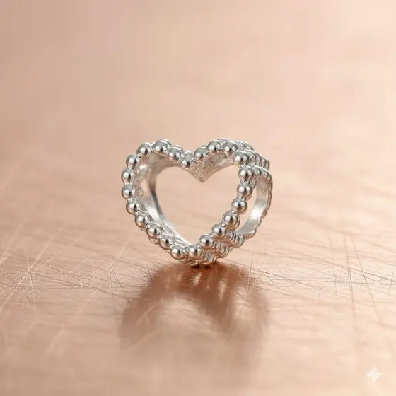 Berloque Coração Banhado a Prata 925 - Presente Feminino Amor