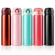 Garrafa Squeeze Térmica Aço Inox Portátil 400ml Com Tampa E Sistema de Trava
