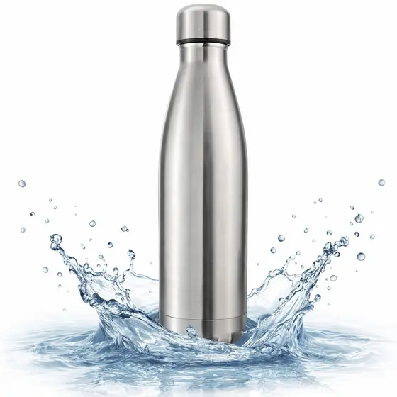 Garrafa Inox a Vácuo Resistente Squeeze Suco Chá Academia Não é Térmica