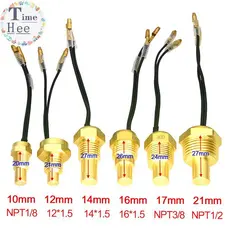 TimeHee 1PC 12V/24V 10MM 12MM 14MM 16MM 17MM 21MM Sensor Universal De Temperatura Da Água Do Carro Medidor BR