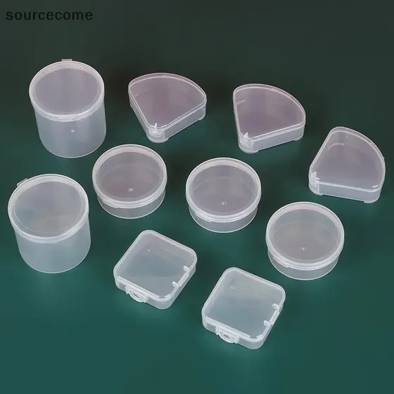[sourcecome] Estojo De Armazenamento De Plástico Transparente Para Esponja De Maquiagem Triangular/Redonda/Quadrada Bout