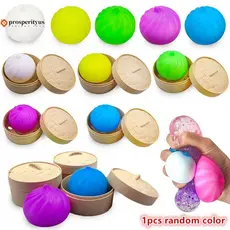 [PPTS] Squishy Dumpling Bun Brinquedo Alívio Do Estresse Soft Squeeze Lento Subindo Anti Fidget Bonito Apaziguador De An