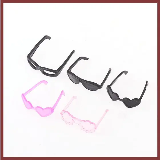 happyss 20 Pçs Mini Óculos De Plástico Armação Redonda Para Bonecas Altas Crianças Brinquedo Aleatórias Acessórios br