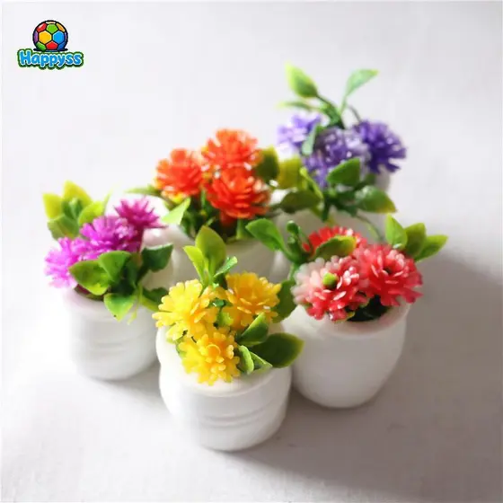 happyss 3 Peças 1 : 12 Casa De Bonecas Em Miniatura Planta Verde Vaso Simulação Vasos De Plantas br