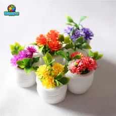 happyss 3 Peças 1 : 12 Casa De Bonecas Em Miniatura Planta Verde Vaso Simulação Vasos De Plantas br