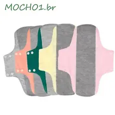 MOCHO1 6 Unidades De Guardanapo Sanitário , Almofadas De Pano Menstrual Laváveis De Grafeno , Forro De Calcinha Macio E
