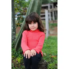 cacharrel  infantil  gola alta, de tricô