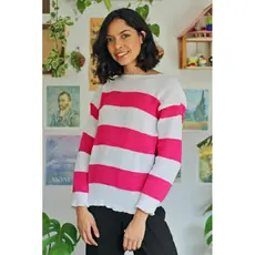 suéter  listrado  de tricô, feminino  tam G, moda inverno