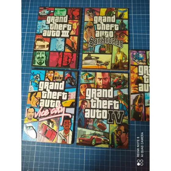 COLEÇÃO DE CAPAS GTA / IMÃ 3D / ARTESANAL / 15x10 cm
