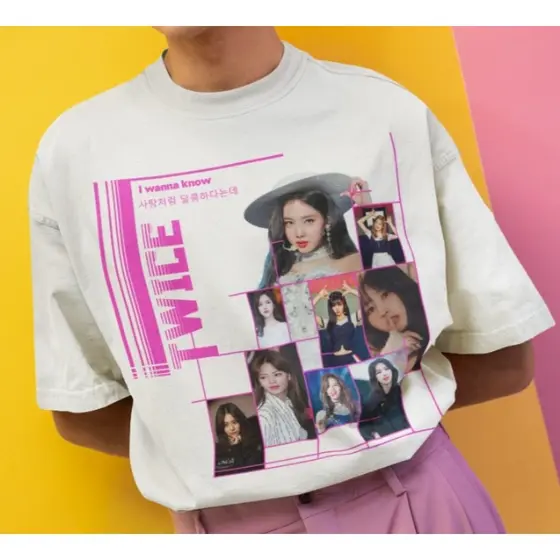 Camiseta Branca Tzuyu (Twice) Kpop DreamGirls Blackpink