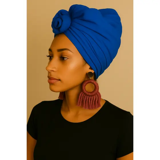 Turbante Africano - Turbante Flor Faixa Turbante Fashion Turbante Feminino Alopécia Quimioterapia Touca Indiano