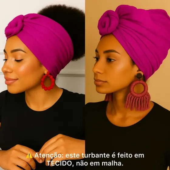 Turbante Pronto - Turbante Flor | Turbante Africano | Faixa de Cabelo | Bandana | headband | Torço | Touca Turbante