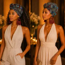 Turbante Africano Pronto | Faixa de Cabelo Afro | Faixa Estampada | Moda Afro | Acessório de Cabelo | Turbante Feminino