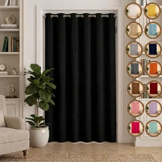 Cortina de Porta Supreme Oxford La Vie Enxovais 1,40x2,20m Folha Única Sala Quarto Cozinha Provador
