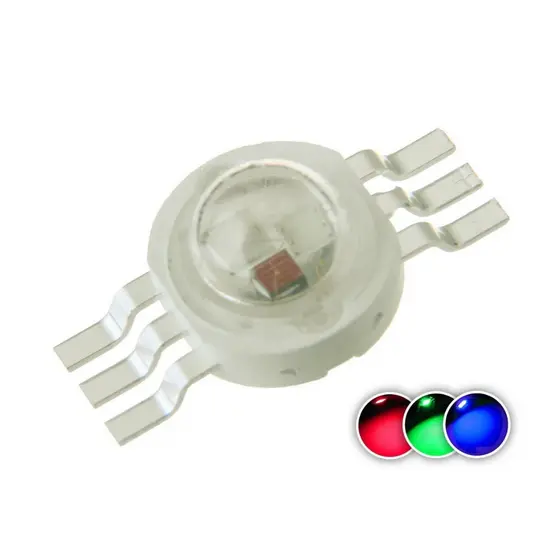 02 peças Chip Super Led 3w Rgb 6 Pinos 3 cores Vermelho Azul Verde