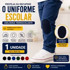 Joelheira Termocolante Reforço Reparo Calça Escola Infantil