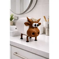 Suporte Papel Higiênico Vaquinha Criativa – Decoração Banheiro Divertido