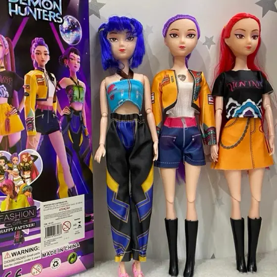 Unidade ou Kit 3 Bonecas Guerreiras do KPop Musical com Acessórios – Boneca Fashion Infantil 30cm