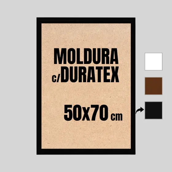 Moldura Quadro com Duratex 50x70cm Ideal para quebra- cabeça.