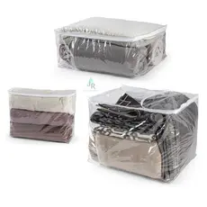 Organizador Multiuso/Saco Embalagem P-M-G Com Zíper PVC Transparente