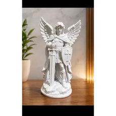 Imagem de São Miguel Arcanjo Decorativa em Impressão 3D Escultura Religiosa Decoração Católica