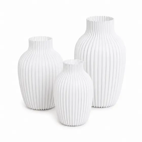 Kit 3 Vasos Decorativos Espiral 3D (P/M/G) – Vaso Moderno Minimalista em PETG Alta Resistência para Sala e Decoração