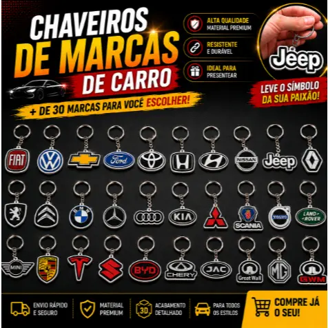 Chaveiro Carro 3D Personalizado