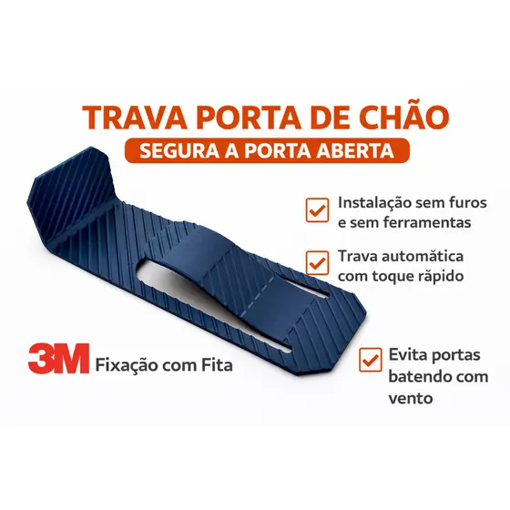 kit 1/2/3 Prendedor fixador trava para porta  adesivo dupla face 3m