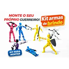 Boneco Articulado DUMMY 13 Robo - + kit Armas Gratis - Action Figure educativo - kit para montar