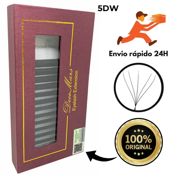 Cílios W 5D Decemars Original Com Selo Volume Egípcio Alongamento Extensão De Cilio Egipcio Fio AFio