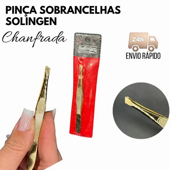 Pinça Design de Sobrancelhas Solingen CHANFRADA Pinca Aço Inox Envio Rápido 24h