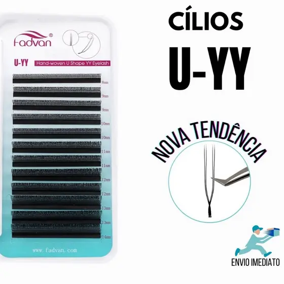 Cílios U-YY Fadvan Volume Brasileiro Novo Modelo U Extensão de Cilios Clássico