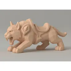 Tigre Espectral Inspirado WoW 10cm Miniatura 3D Decoração Gamer World of Warcraft Colecionável 3D