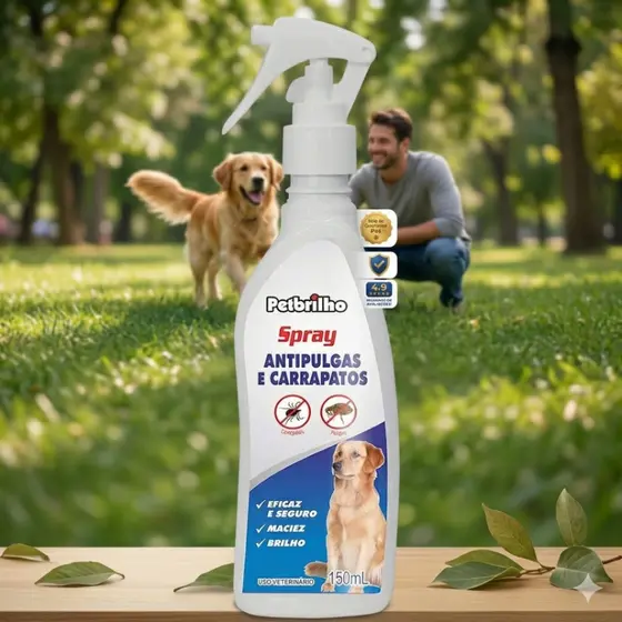 Spray Anti pulgas e Carrapatos Petbrilho 150ml - Cães