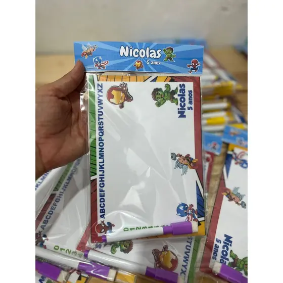 Lousa Mágica Personalizada Para Festa Infantil Lembrancinha Com Canetas Apagáveis Personalizado