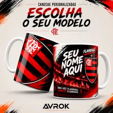 Caneca Time Torcedor Personalizada Com Nome Futebol Presente Criativo Escolha a Sua